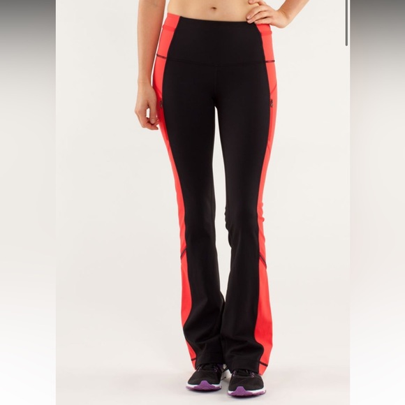 ❤️LULULEMON RUN ICE QUEEN PANT-BLACK/LOVE RED-6❤️ - Picture 5 of 16